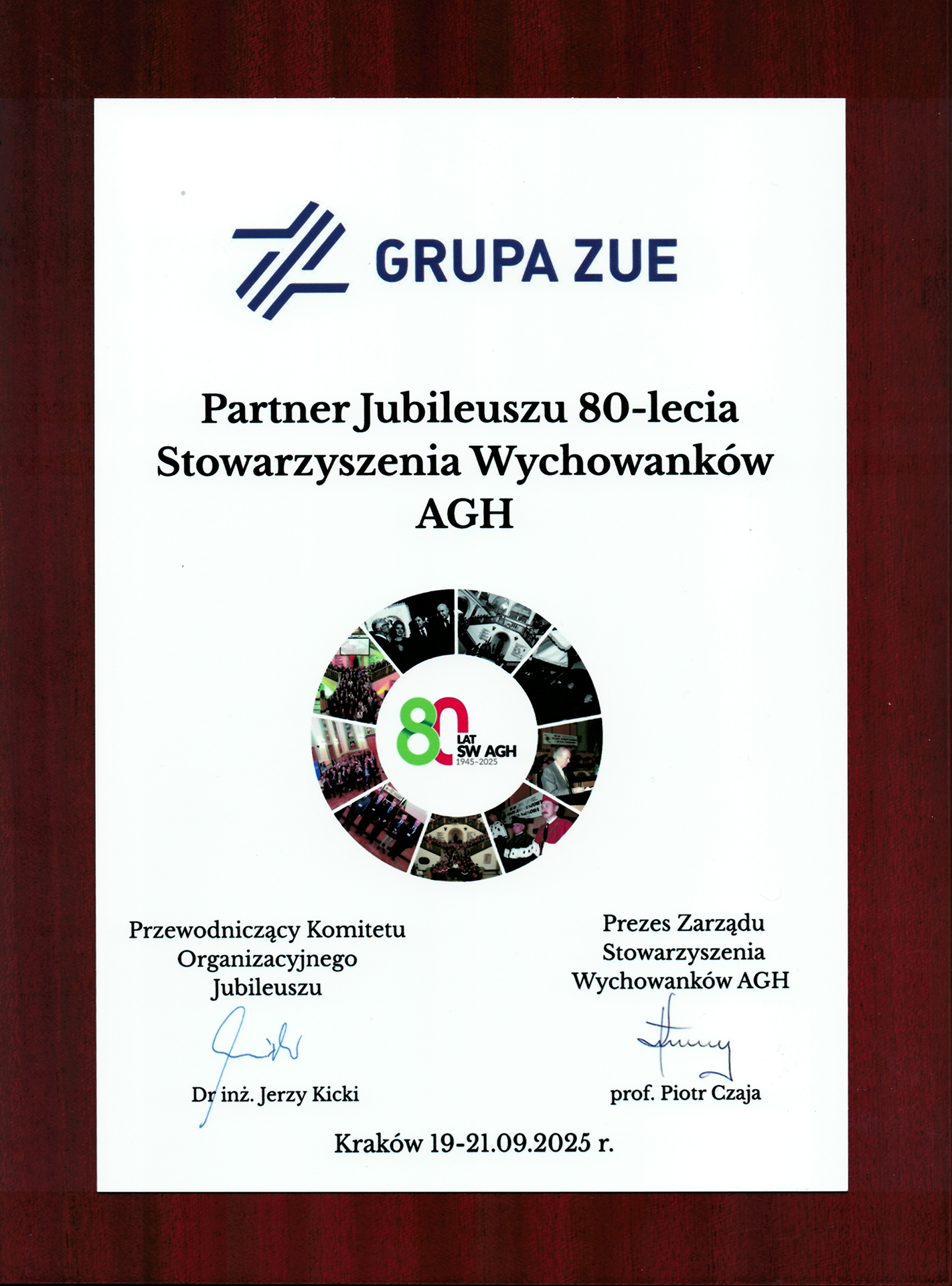 ZUE S.A. partnerem jubileuszu 80‑lecia Stowarzyszenia Wychowanków AGH